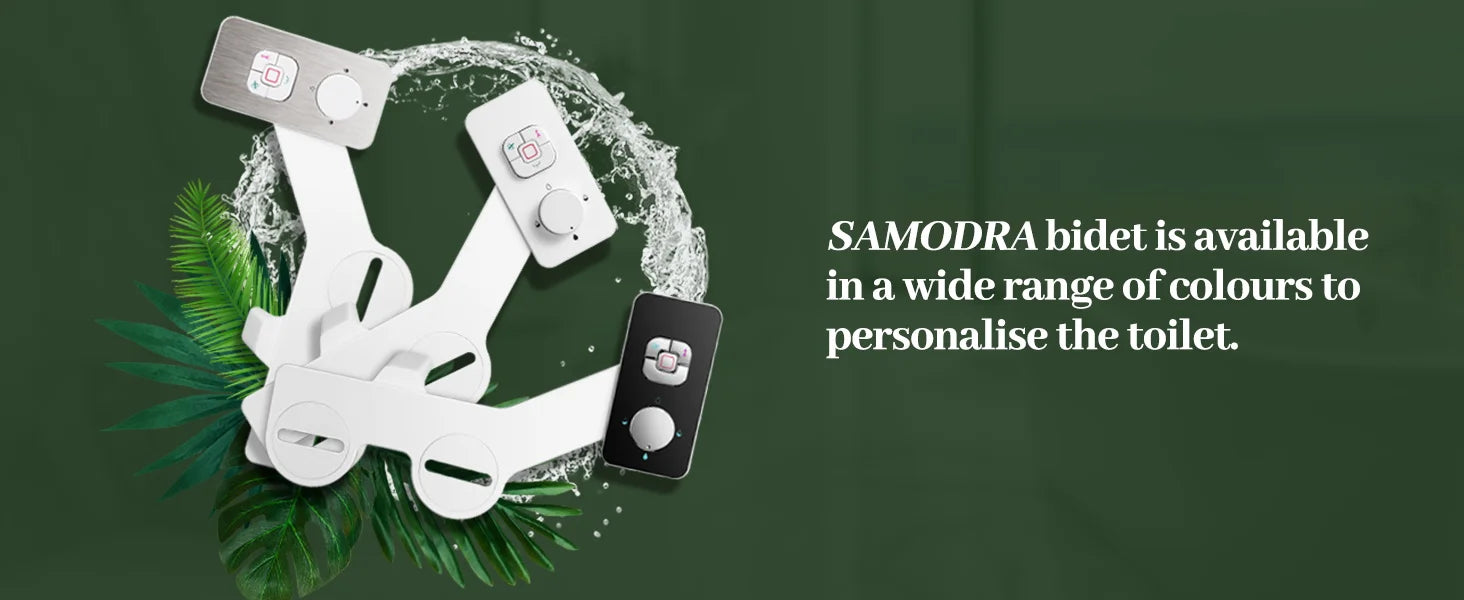 Bidet SAMODRA intelligent avec panneau de commande, disponible en plusieurs couleurs pour personnaliser votre toilette