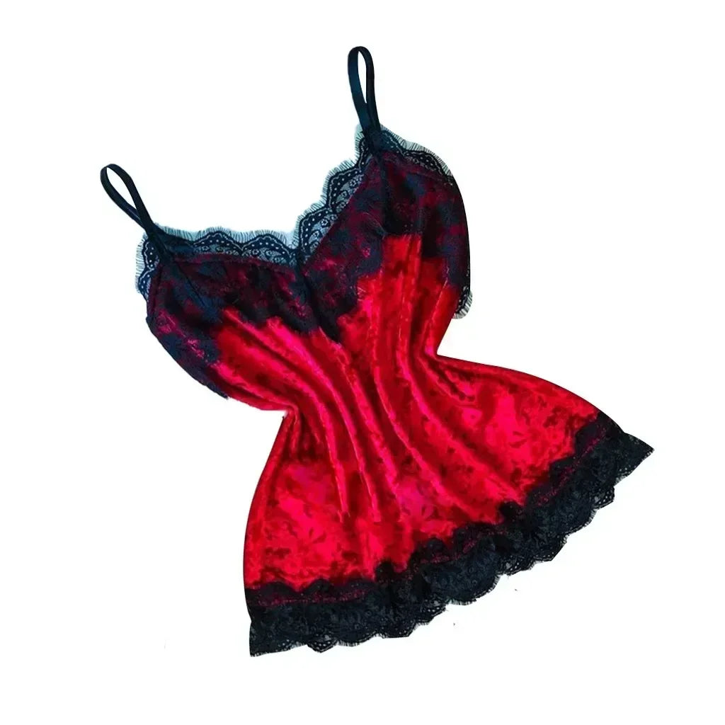 Été déshabillé en dentelle Sexy Satin pyjamas ensemble femmes chemise de nuit 2 pièces haut court et ensemble short et haut Homewear vêtements de détente