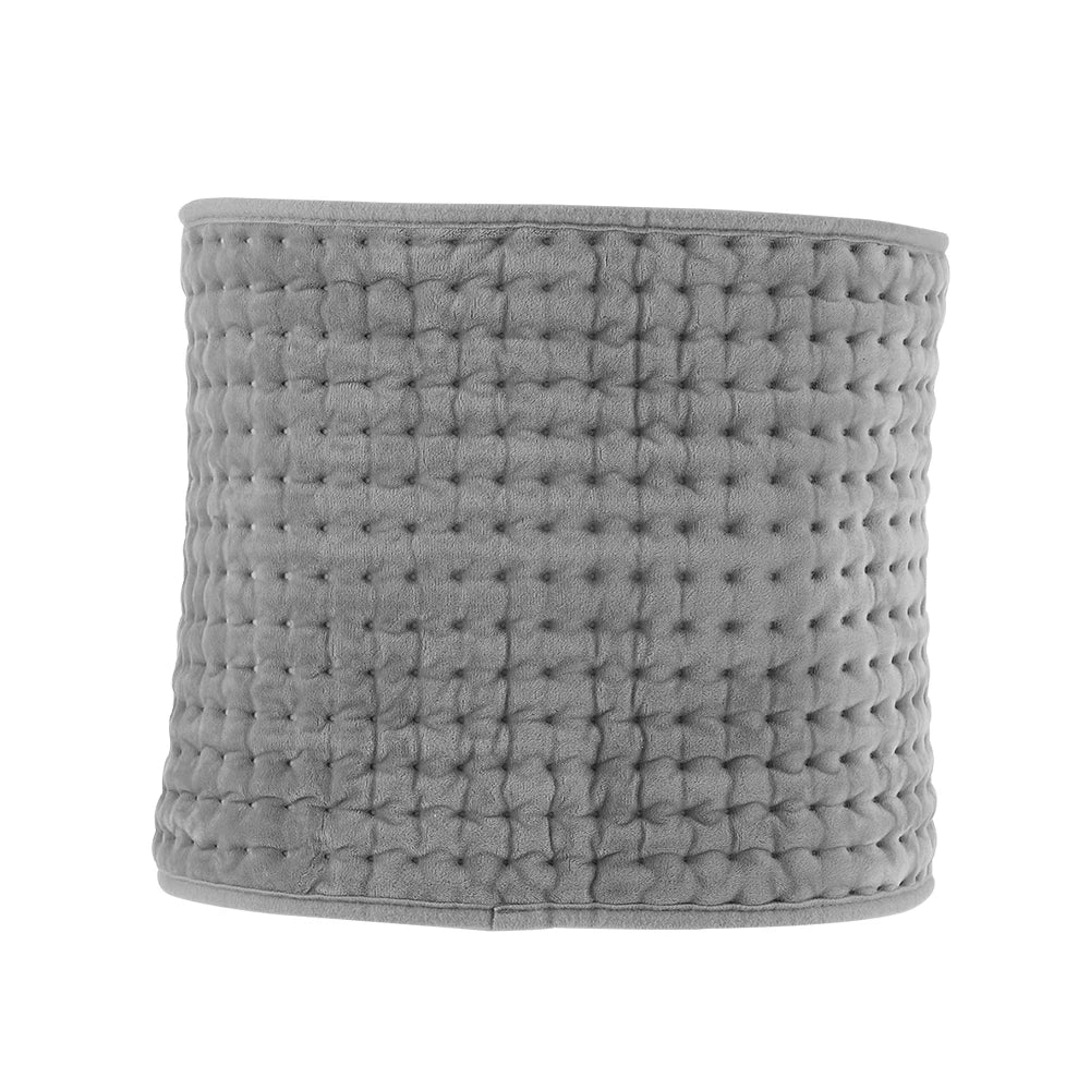 Bandeau chauffant gris doux avec texture matelassée pour détente et soulagement musculaire
