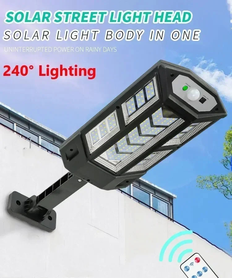 La plus récente lumière LED solaire 300000 LM lampe solaire extérieure de capteur de mouvement 4 modes étanche IP65 lumière solaire de jardin lanterne de cour de rue