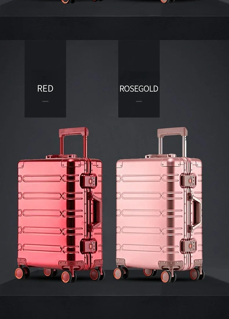 TravelTrolley bagages 20 ''valise de cabine à main sacs de voyage bagages roulants valise de voyage en alliage d'aluminium-magnésium