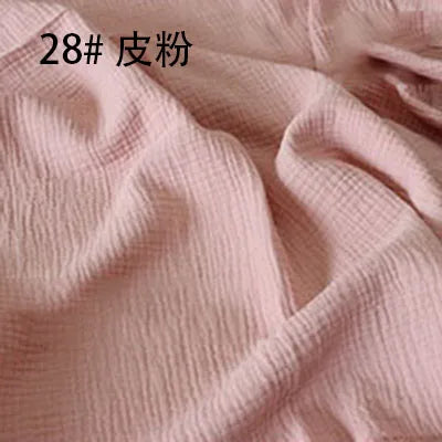 Tissu drapé en coton et lin, 100x135cm, Double gaze, crêpe, vêtements pour bébé, jupe pour dames, vêtements de nuit