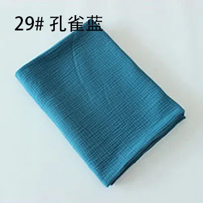 Tissu drapé en coton et lin, 100x135cm, Double gaze, crêpe, vêtements pour bébé, jupe pour dames, vêtements de nuit