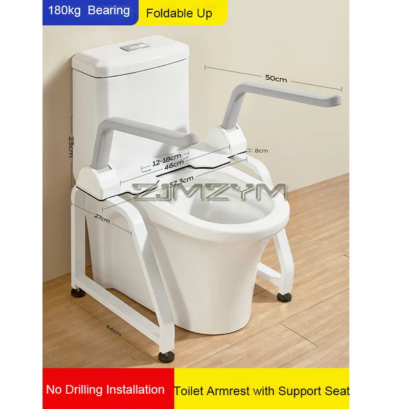 Main courante de toilette pour personnes âgées, sécurité antidérapante, étagère d'aide au salle de bain, siège de toilette, poignée pliable