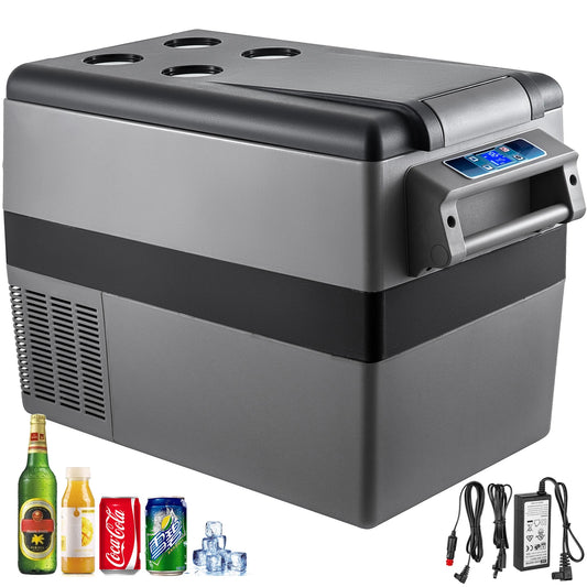 Mini frigo portable 12V/220V avec écran numérique, idéal pour voiture ou maison, refroidit boissons et glaçons