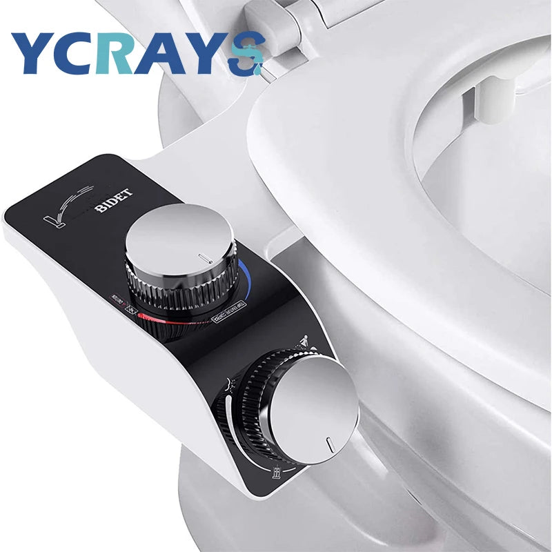 Bidet siège de toilette fixation Non électrique autonettoyant double buses lavage chaud froid mélangeur eau dame salle de bain accessoires pulvérisateur
