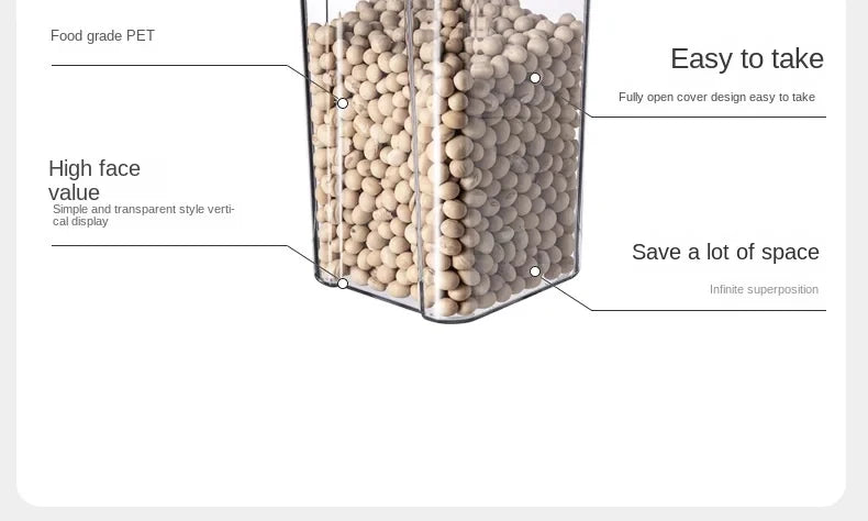 Ensemble de Bocaux Scellés en Plastique pour Assaisonnement Domestique, Boîte de Rangement Étanche à l'Humidité