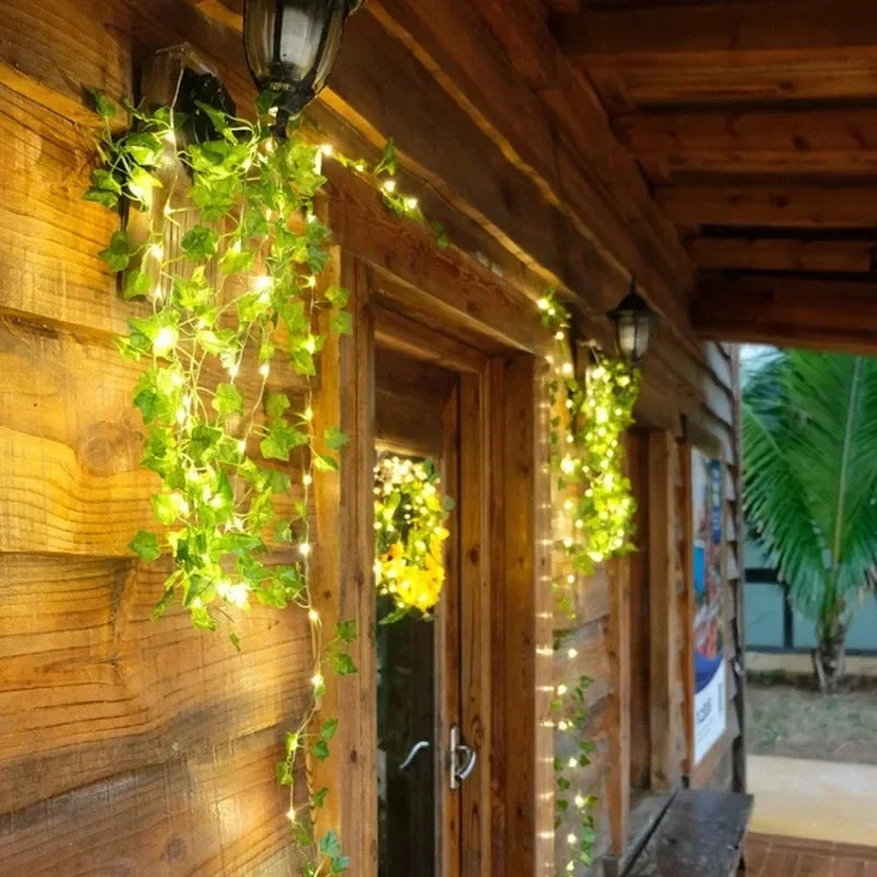 7 M/12 M/17 M feuille d'érable vigne fée lumières chaîne LED lumière solaire décoration de jardin étanche lampe solaire mariage guirlande de noël