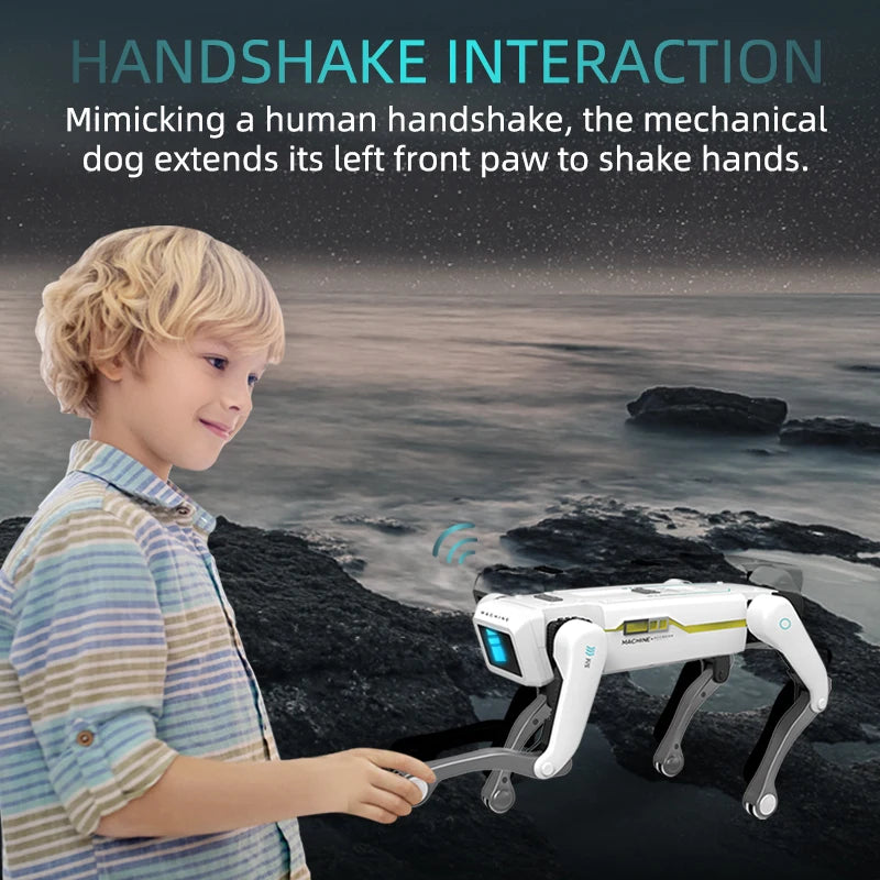 Chien robot interactif avec poignée de main, gadget high-tech pour enfants, jouet intelligent à l'extérieur