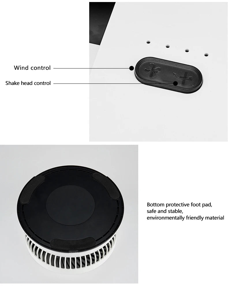 Ventilateur sur pied oscillant portable avec télécommande, ventilateur de bureau pliable, batterie aste, 62 piédestaux, camping