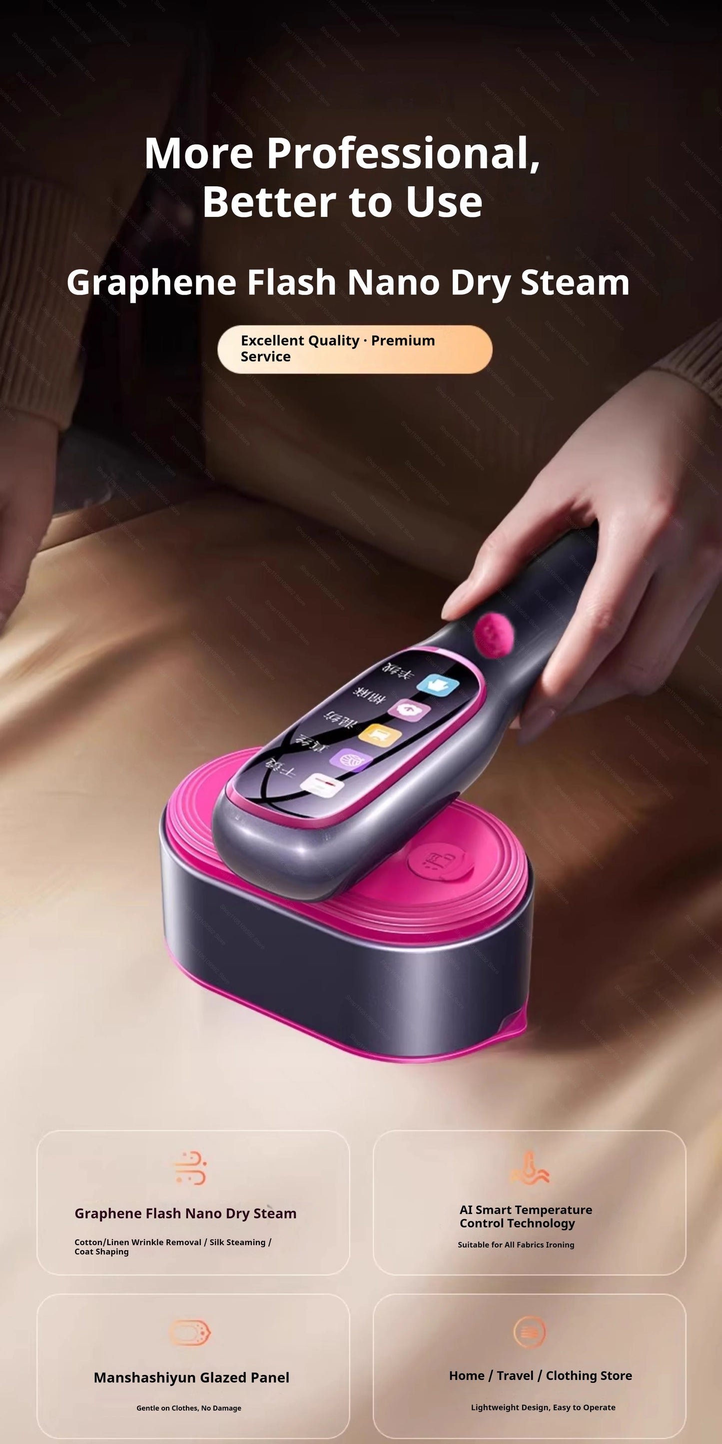 Nouveau fer à vapeur portatif vêtement vapeur Portable Mini pour vêtements chauffage rapide voyage vêtement tissu presse Machine avec la maison