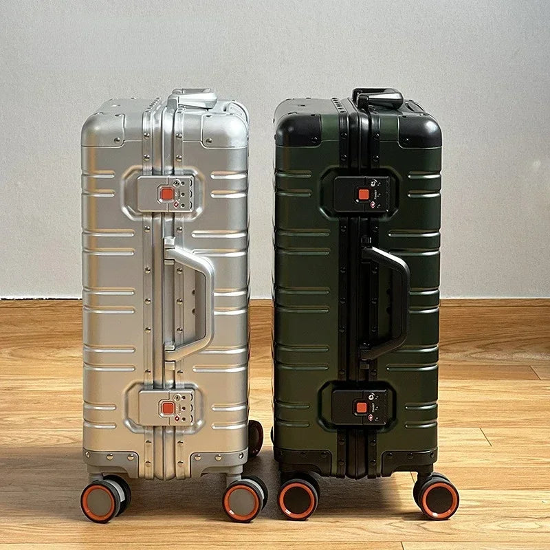 TravelTrolley bagages 20 ''valise de cabine à main sacs de voyage bagages roulants valise de voyage en alliage d'aluminium-magnésium