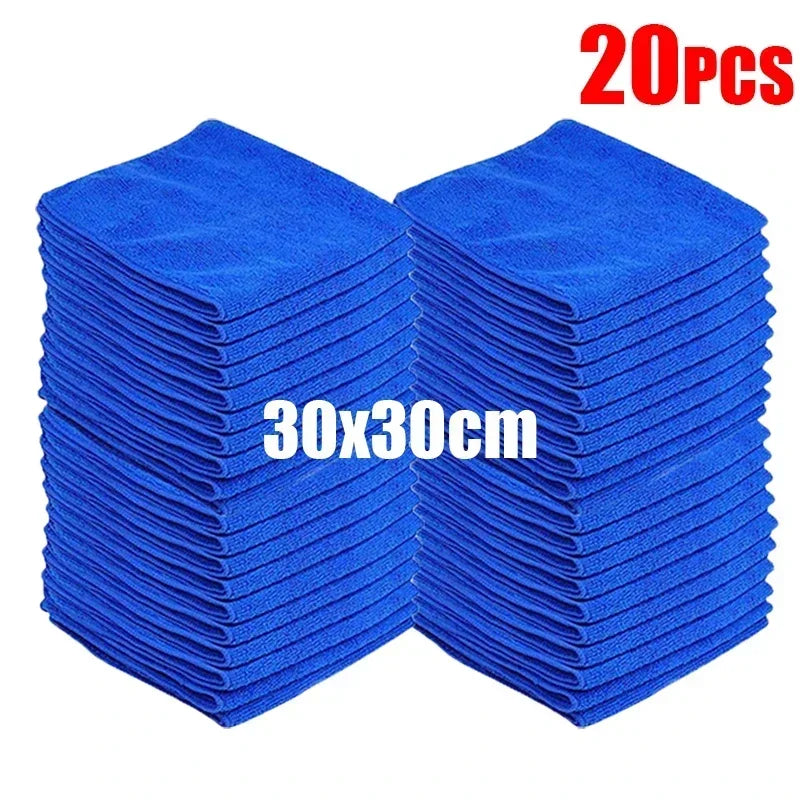 Serviettes en microfibre pour lavage de voiture, tissu de séchage, chiffons de nettoyage ménager, chiffon de polissage pour détails automobiles, outils de nettoyage de la maison, 1 à 20 pièces