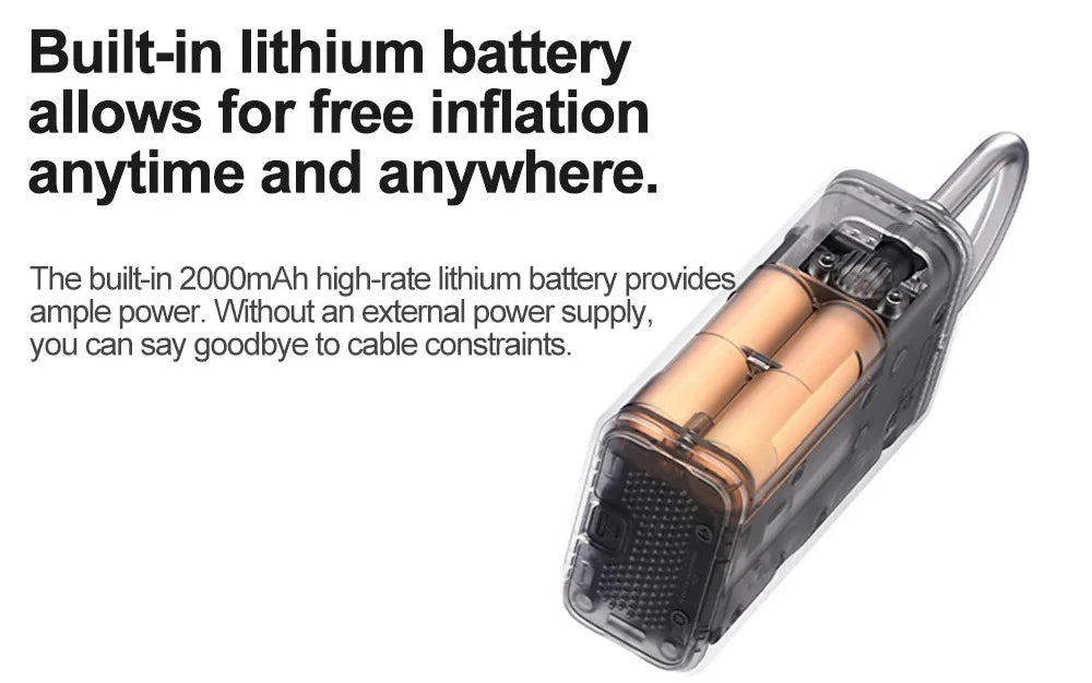Nouveau compresseur d'air gonflable MIJIA 2D 2000mAh, pompe à air portable 2D pour vélo, voiture, moto, ballon CN