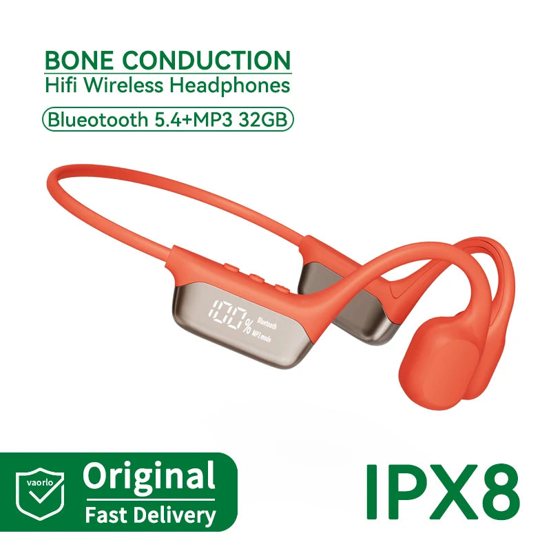 Écouteurs à Conduction osseuse, casque d'écoute étanche IPX8 pour la natation, nouveau casque de Sport sans fil Bluetooth MP3 32 go de RAM Hifi stéréo