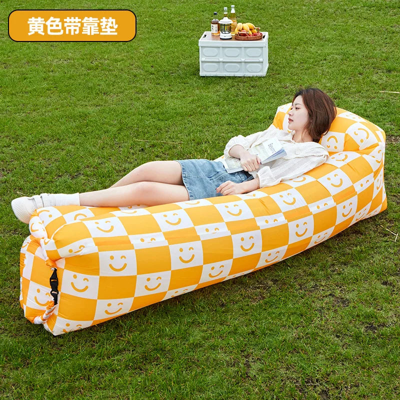 Tendance produits de plein Air canapé-lit gonflable rapide sac de couchage de bonne qualité sac gonflable sac paresseux canapé de plage 240*70 cm