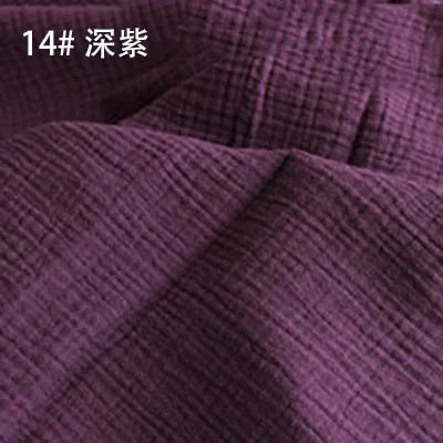 Tissu drapé en coton et lin, 100x135cm, Double gaze, crêpe, vêtements pour bébé, jupe pour dames, vêtements de nuit