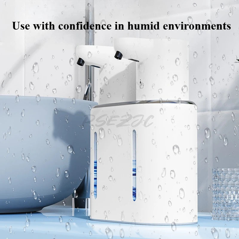Distributeur automatique sans contact pour salle de bain, résistant à l'humidité, design moderne blanc