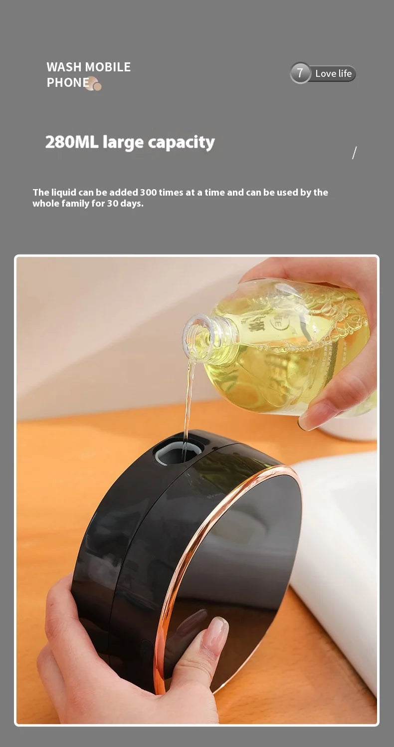 Distributeur automatique de savon liquide pour vaisselle, rechargeable, électrique, à fixation murale, à capteur, moussant, intelligent, sans contact, pour cuisine et salle de bain