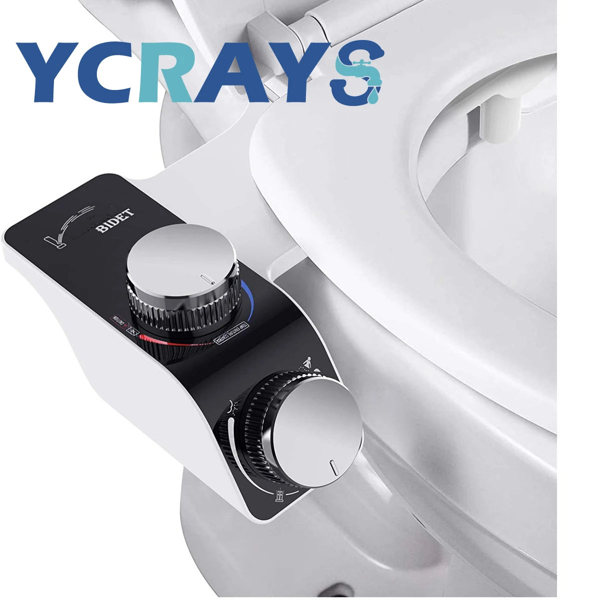 Bidet siège de toilette fixation Non électrique autonettoyant double buses lavage chaud froid mélangeur eau dame salle de bain accessoires pulvérisateur