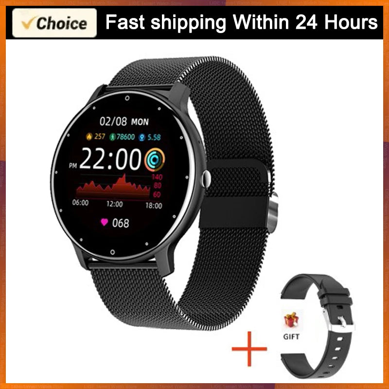 LIGE 2026 montre intelligente femmes hommes dames cadeau Sport Fitness hommes montres moniteur de fréquence cardiaque étanche Smartwatch pour Android IOS