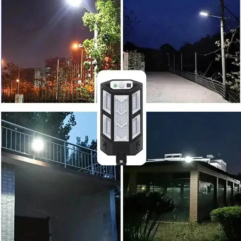 La plus récente lumière LED solaire 300000 LM lampe solaire extérieure de capteur de mouvement 4 modes étanche IP65 lumière solaire de jardin lanterne de cour de rue