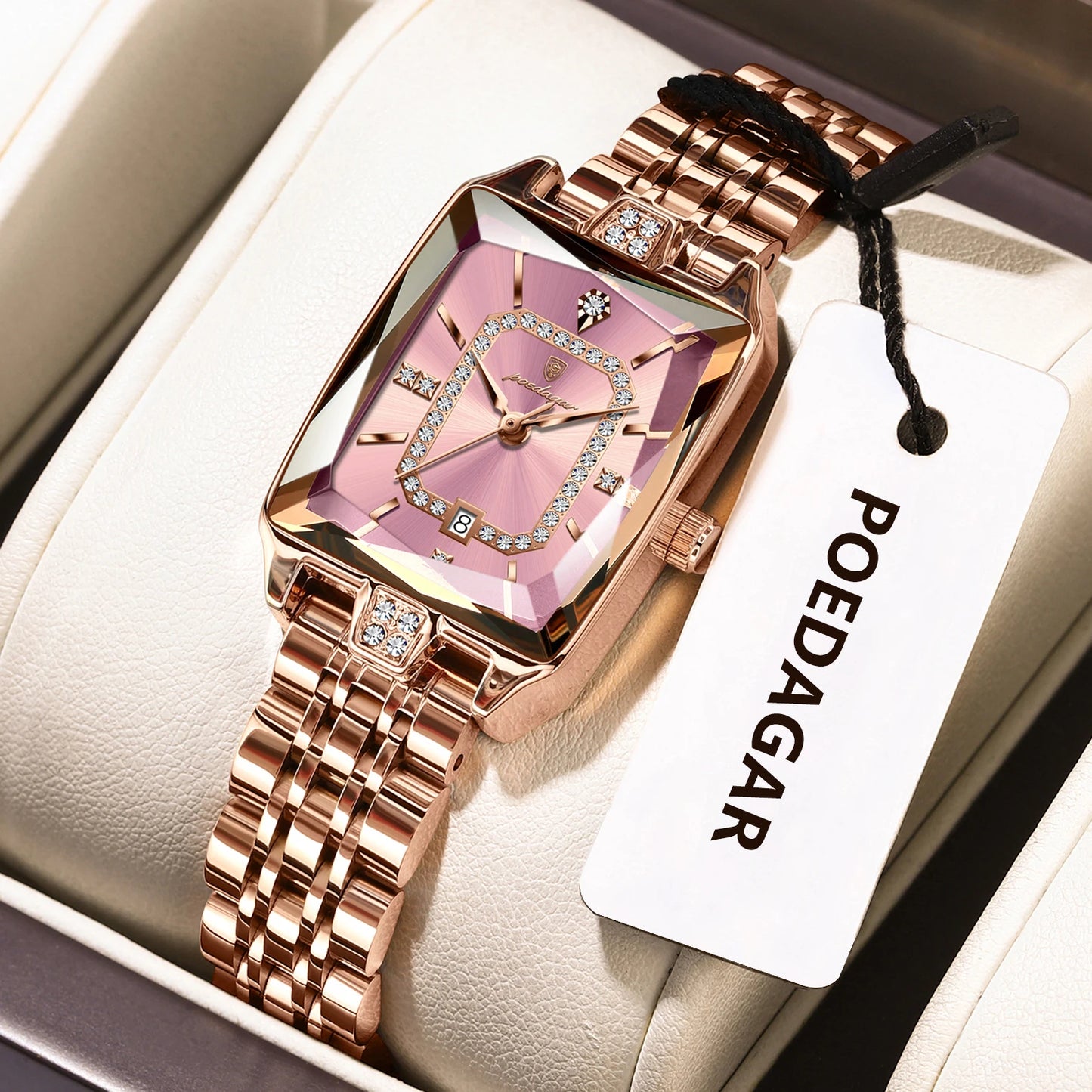 POEDAGAR luxe femme montre étanche Date haute qualité décontracté dames montre-bracelet en acier inoxydable Quartz élégant femmes montres