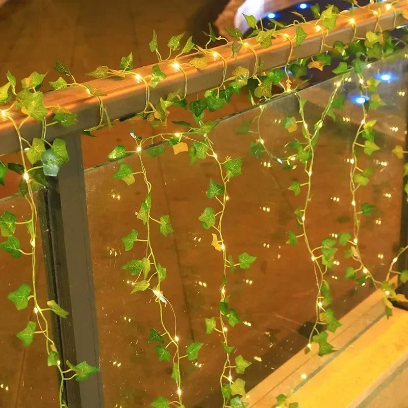 7 M/12 M/17 M feuille d'érable vigne fée lumières chaîne LED lumière solaire décoration de jardin étanche lampe solaire mariage guirlande de noël
