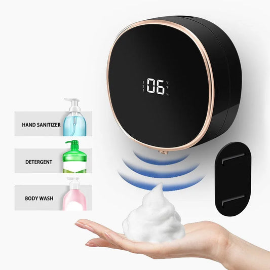 Distributeur automatique de savon liquide pour vaisselle, rechargeable, électrique, à fixation murale, à capteur, moussant, intelligent, sans contact, pour cuisine et salle de bain