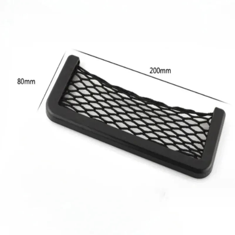 Sac de rangement en maille pour articles divers, côté siège Auto, intérieur arrière, sac de rangement pour téléphone, filet de poche, sac de rangement pour voiture, filets élastiques et flexibles