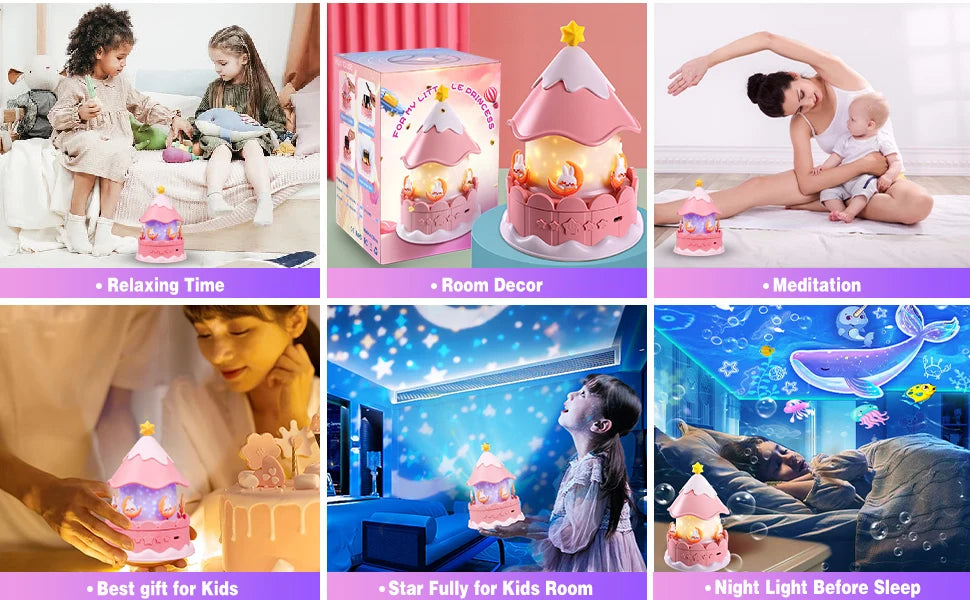 Projecteur de ciel étoilé Galaxy 21 en 1 pour enfants, rotation à 360 °, minuterie, lampe, anniversaire, cadeaux de Noël, décor