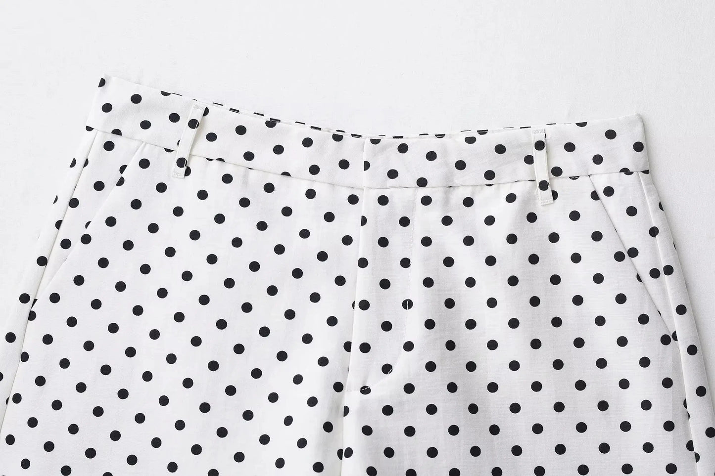 HH mode femmes à pois imprimé manteaux courts automne manches longues col roulé fermeture éclair avec poches cordon veste décontractée