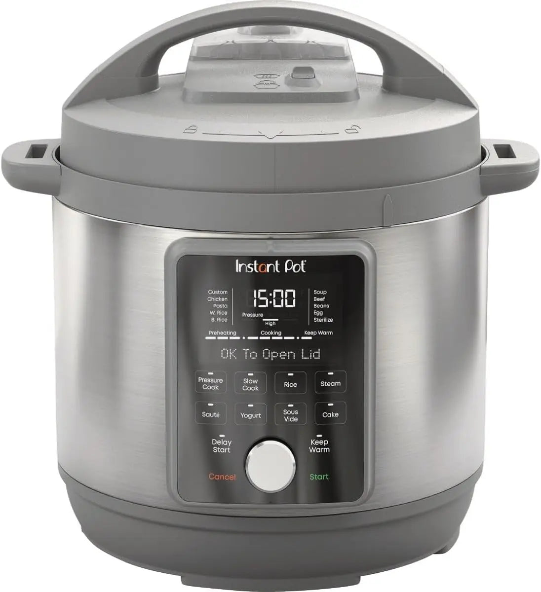 Plus, autocuiseur électrique silencieux 9 en 1 de 8 litres, cuiseur à riz lent, cuiseur vapeur, sauté, yaourtière, plus chaud et stérilisateur