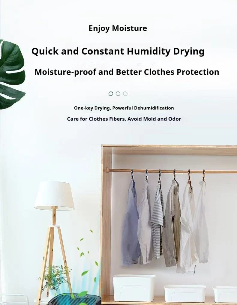 Déshumidificateur d'air portable silencieux Homefish, absorbeur d'humidité, pour la maison, la chambre, le bureau, la cuisine, sécheur d'air, désodorisant, prise EU/US