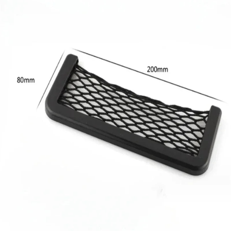 Sac de rangement en maille pour articles divers, côté siège Auto, intérieur arrière, sac de rangement pour téléphone, filet de poche, sac de rangement pour voiture, filets élastiques et flexibles