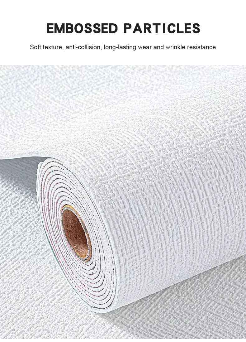 50cmX2.8M/10m lin 3D mousse auto-adhésive couleur unie PVC épaissi imperméable fond mur rénovation papier peint autocollant mural