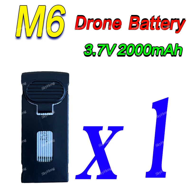 Batterie d'origine pour drone M6 3.7V 2000mAh, batterie Lipo de rechange pour drone M6 avec caméra 4K, accessoires et pièces