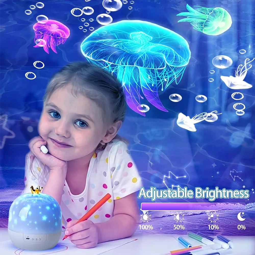 Projecteur Créatif Fantaisie 360 ° Rotatif 15 types de projecteur diapositives galaxie étoilée projecteur LED veilleuse enfants cadeau d'anniversaire