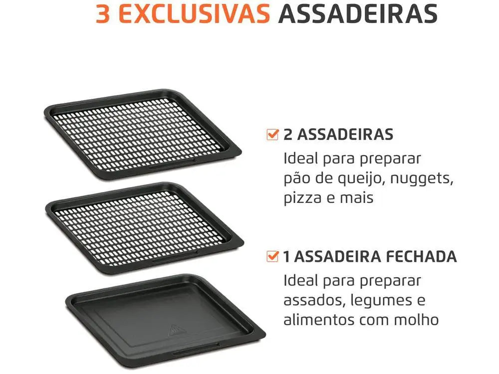 Friteuse électrique sans huile/four à air chaud Mondial AFON-12L-BI Noir 12L - 220V