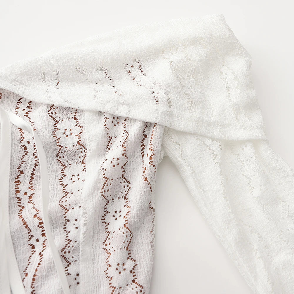 Suninheart Robe Longue Blanche Épaules Dénudées pour Événements - Robe de Soirée Rouge Manches Longues en Dentelle Élégante 2025 - Robe de Mariage Luxueuse, Robe de Bal pour Femmes