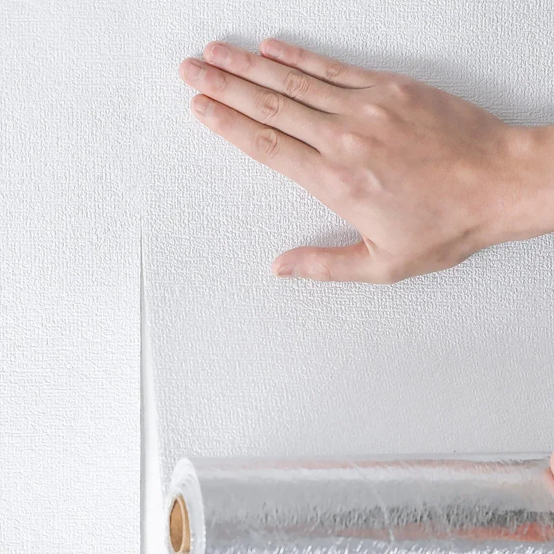 50cmX2.8M/10m lin 3D mousse auto-adhésive couleur unie PVC épaissi imperméable fond mur rénovation papier peint autocollant mural