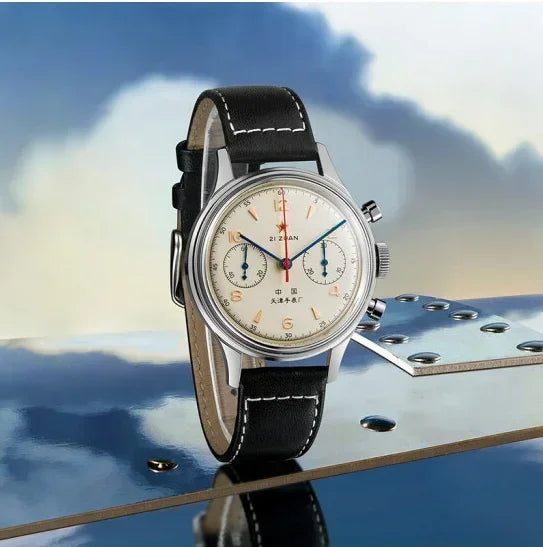 Montres pour hommes 1963 pilote montre automatique 42mm étanche rétro quartz chronographe montre habillée vintage
