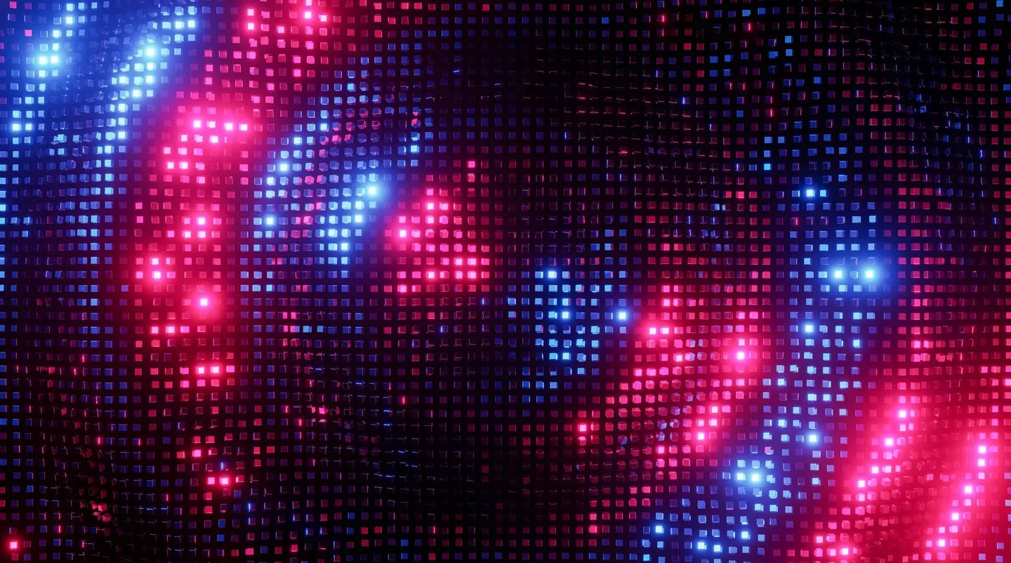 Panneau LED RGB lumineux avec motifs colorés pour ambiance high-tech et éclairage dynamique