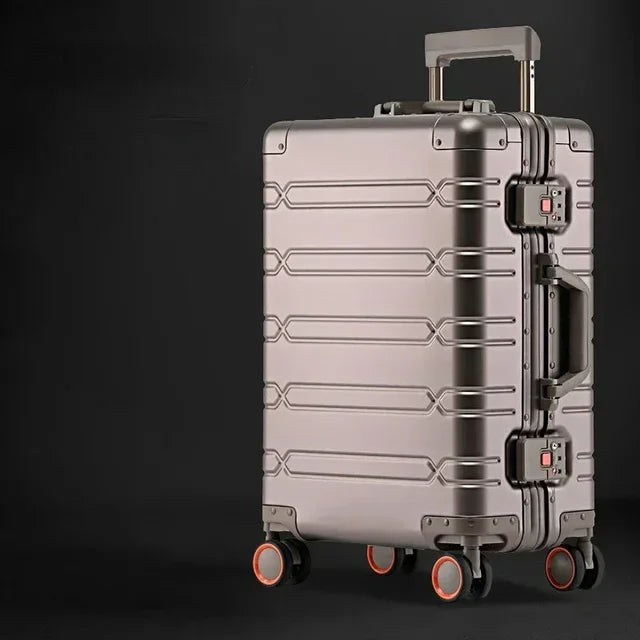 TravelTrolley bagages 20 ''valise de cabine à main sacs de voyage bagages roulants valise de voyage en alliage d'aluminium-magnésium