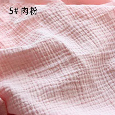 Tissu drapé en coton et lin, 100x135cm, Double gaze, crêpe, vêtements pour bébé, jupe pour dames, vêtements de nuit