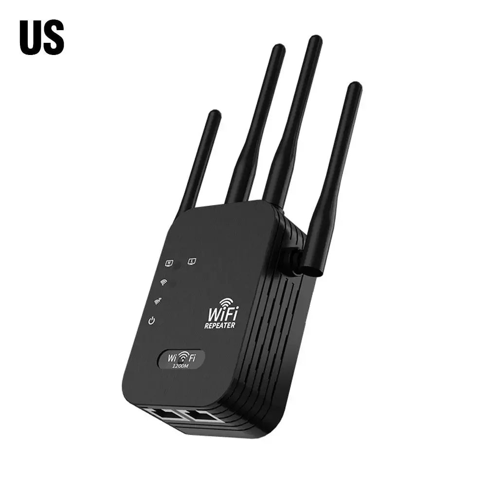 Répéteur WiFi 1200M avec 4 antennes, amplificateur de signal sans fil pour connexion internet stable