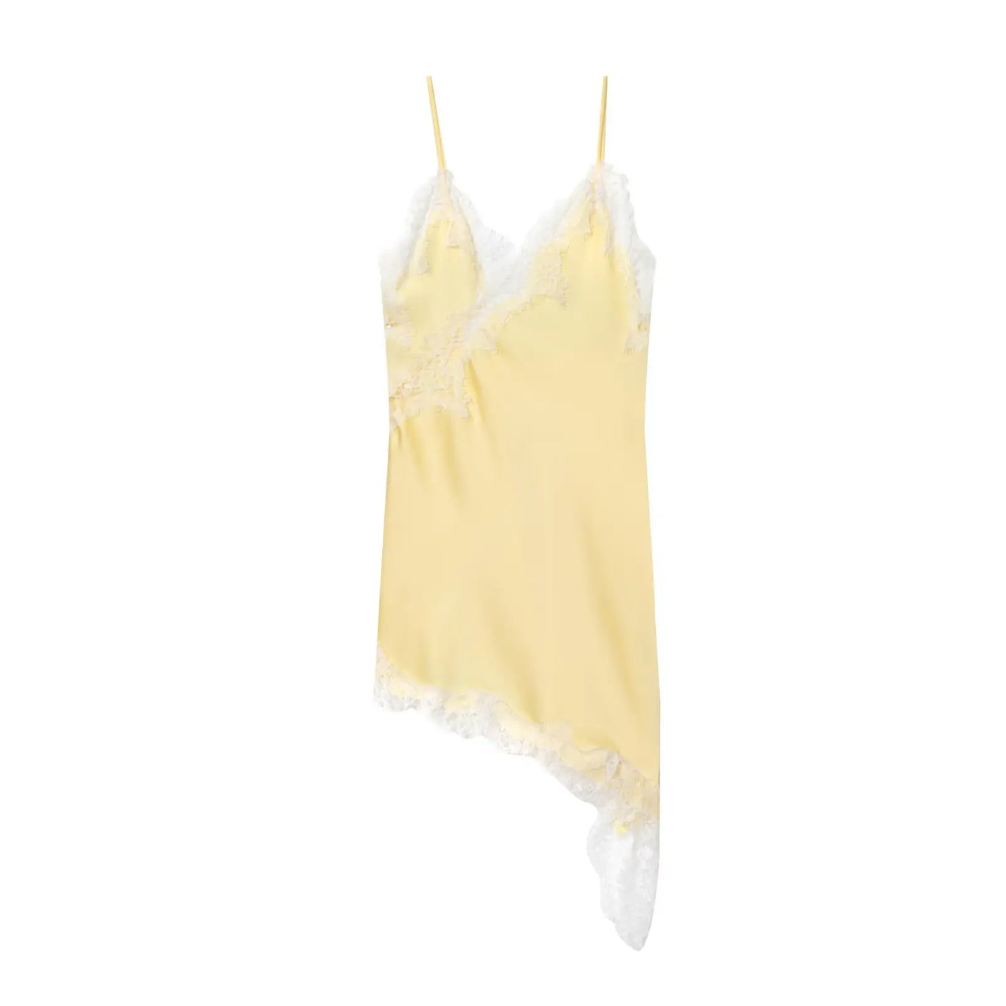 MUJER dentelle Slip Mini robe femmes Satin dos nu robe d'été femme asymétrique fête femmes robe Sexy robes de plage pour les femmes