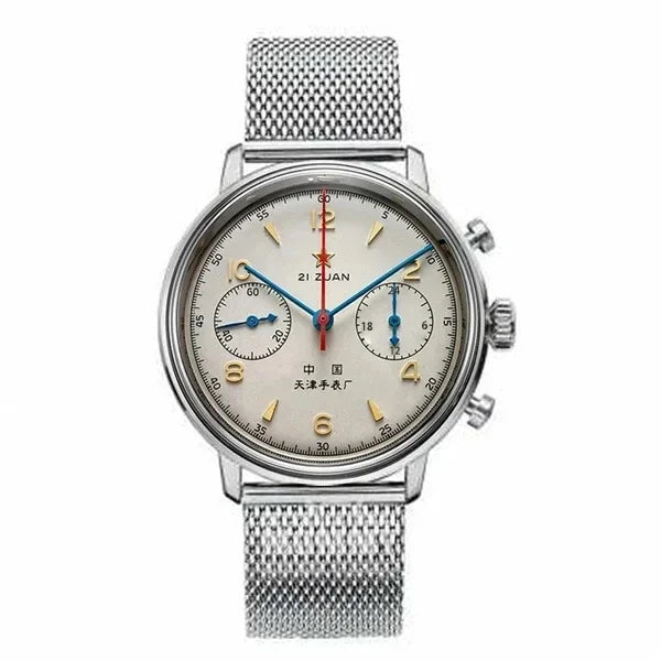 Montres pour hommes 1963 pilote montre automatique 42mm étanche rétro quartz chronographe montre habillée vintage