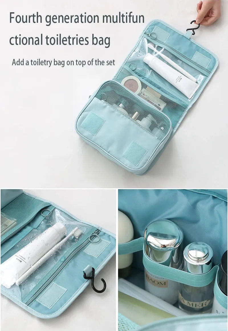 Ensemble de 10/7 pièces, organisateur de voyage, sacs de rangement, valise, Cubes d'emballage, étuis portables, garde-robe, bagages, vêtements, pochette à chaussures pliable