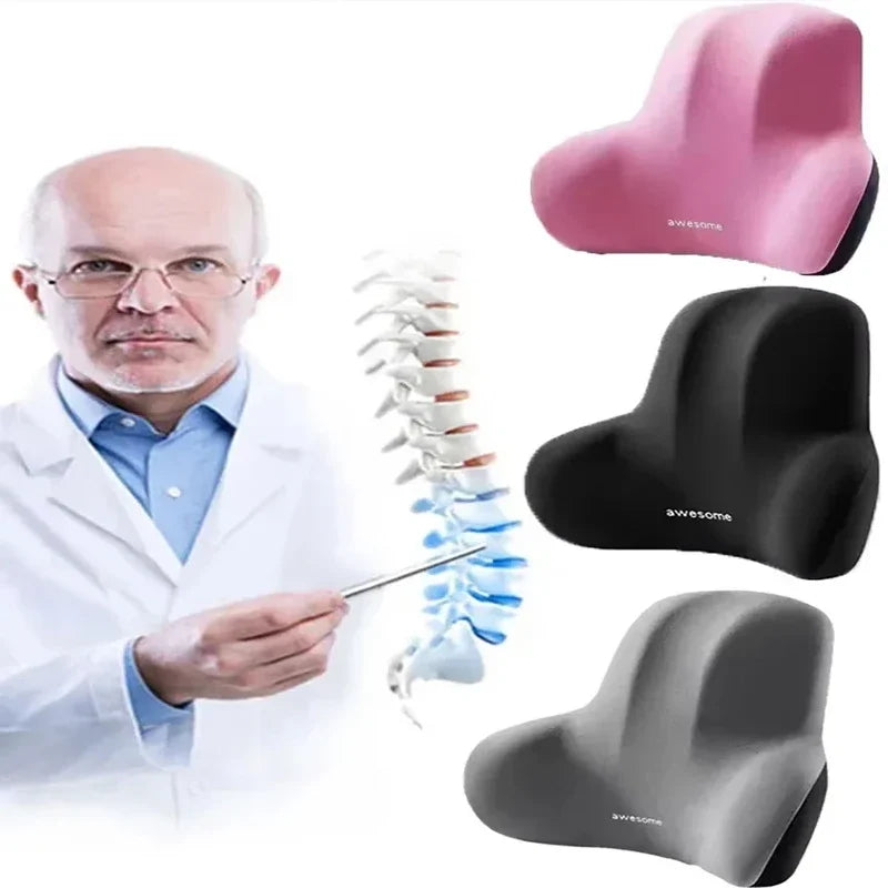 Appui-tête en mousse à mémoire de forme, ensemble de soutien lombaire, oreiller ergonomique pour le cou, coussin de dos, siège de conducteur de voiture, tissu Polyester respirant et confortable